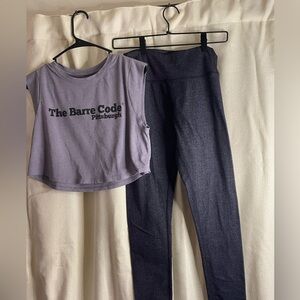 Kyodan leggings ,Barre Code cropped Tee